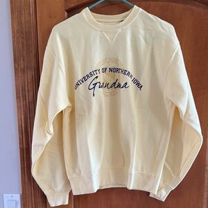 University of Northern Iowa Grandma Yellow Sweatshirt Small